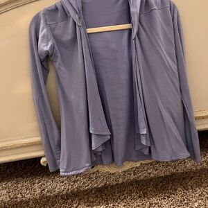 Lavender Open Front Cardigan